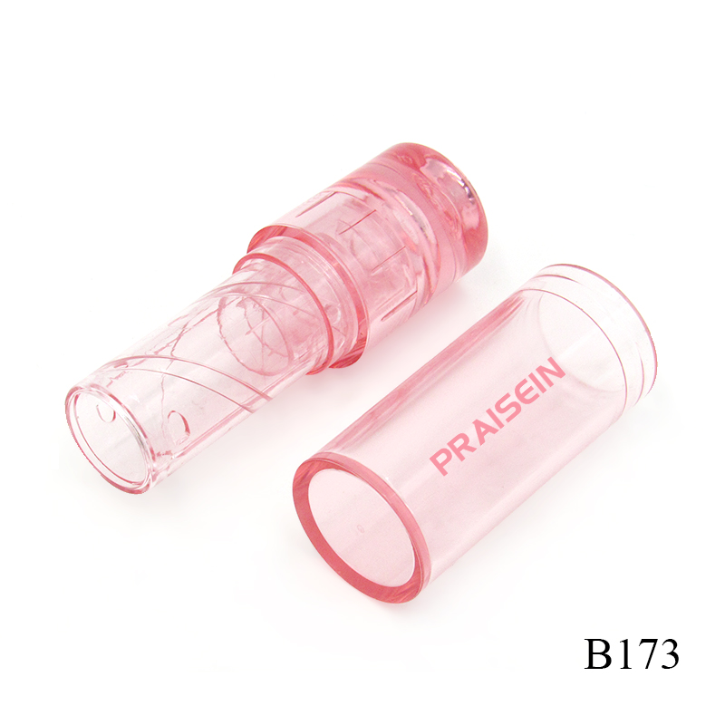 Cosmetic plastic lipstick empty tube custom container printing refillable pink lipstick tube