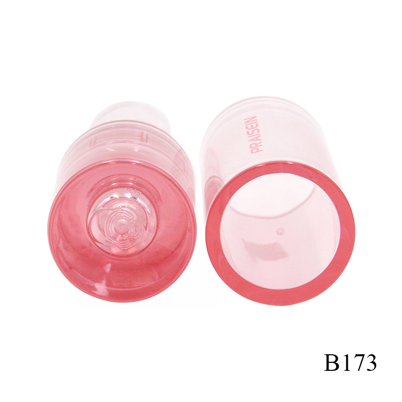 Cosmetic plastic lipstick empty tube custom container printing refillable pink lipstick tube