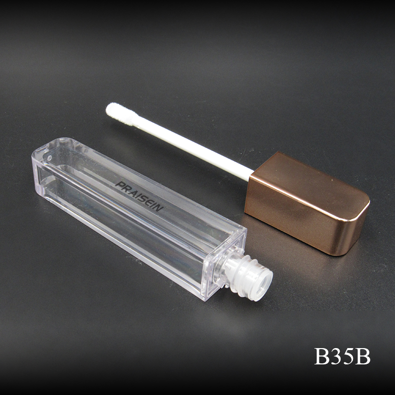 5.4ml own brand plastic lip gloss tube with stopper custom empty transparent lip gloss tube containers