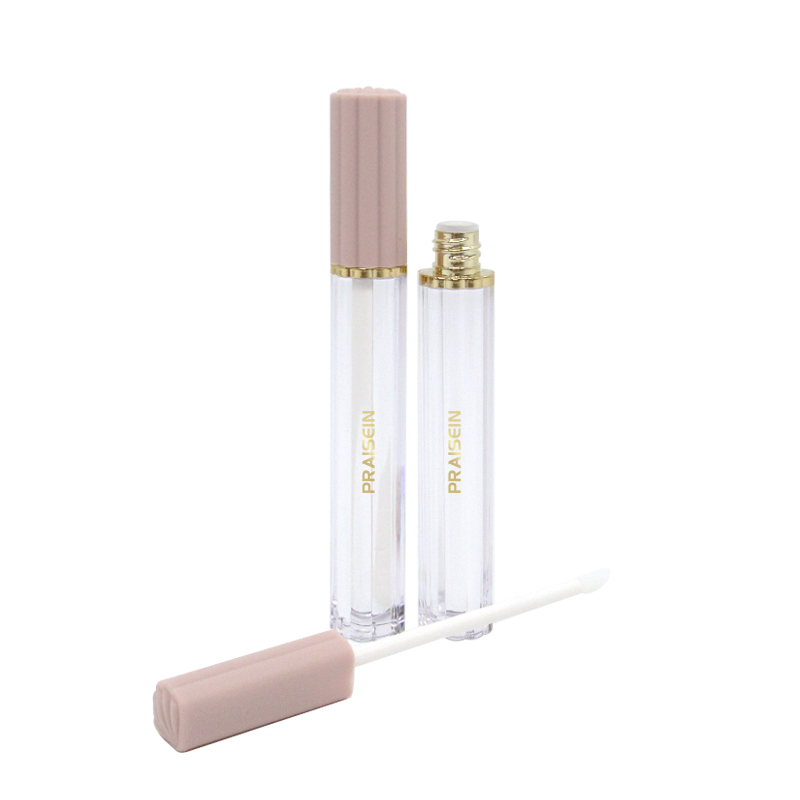 Custom private label plastic lipstick tube, 5ml shell type empty lip gloss container with wand, mascara tube packaging