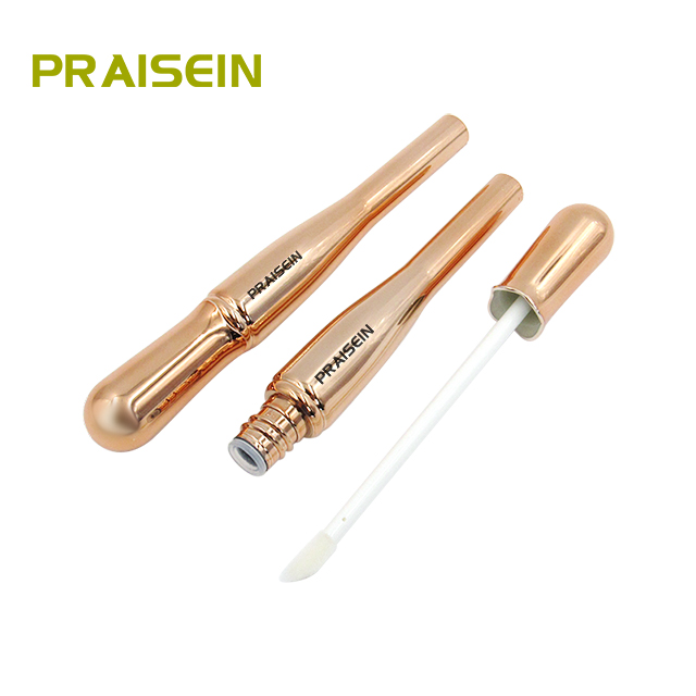 Lip gloss tube supplier unique cosmetic plastic tube 3ml rose gold lip gloss container tube wholesale