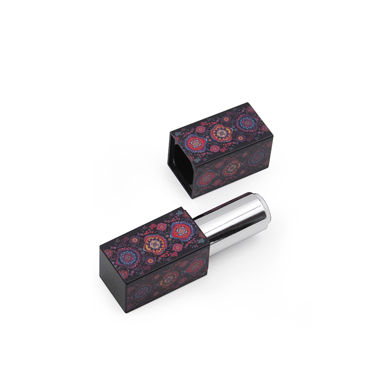 Custom printed pattern wholesale lipstick square tube plastic makeup packaging with Magnetic