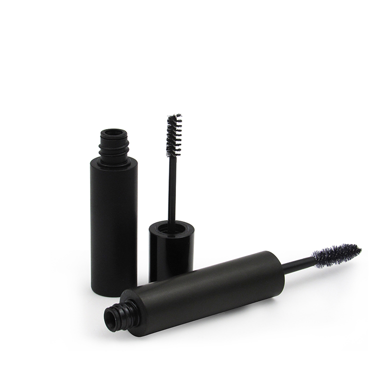 Makeup 6ml 12ml two-in-one mascara eyebrow brush empty tube, Custom cosmetic round mascara container plastic packaging