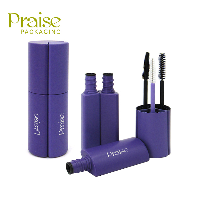 Three in one magnetic adsorption cosmetic mascara empty tube, 10ml*3 round plastic eyelash growth serum container