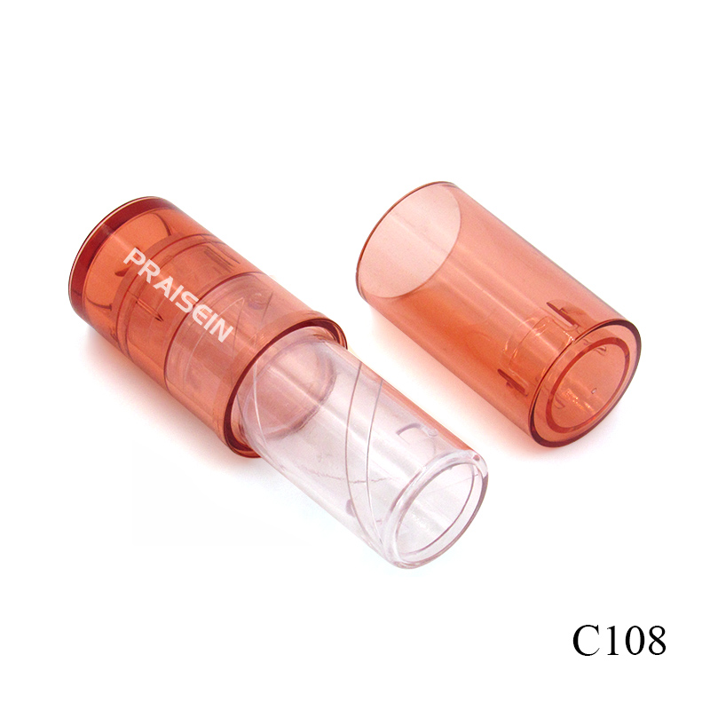 Free sample round cosmetic lipstick packaging tube manufactured empty plastic lipstick tube container