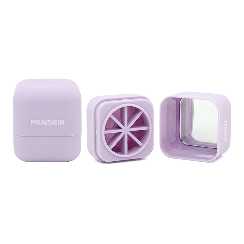 Square empty lip balm packaging container private brand small plastic cosmetic eye shadow case customized