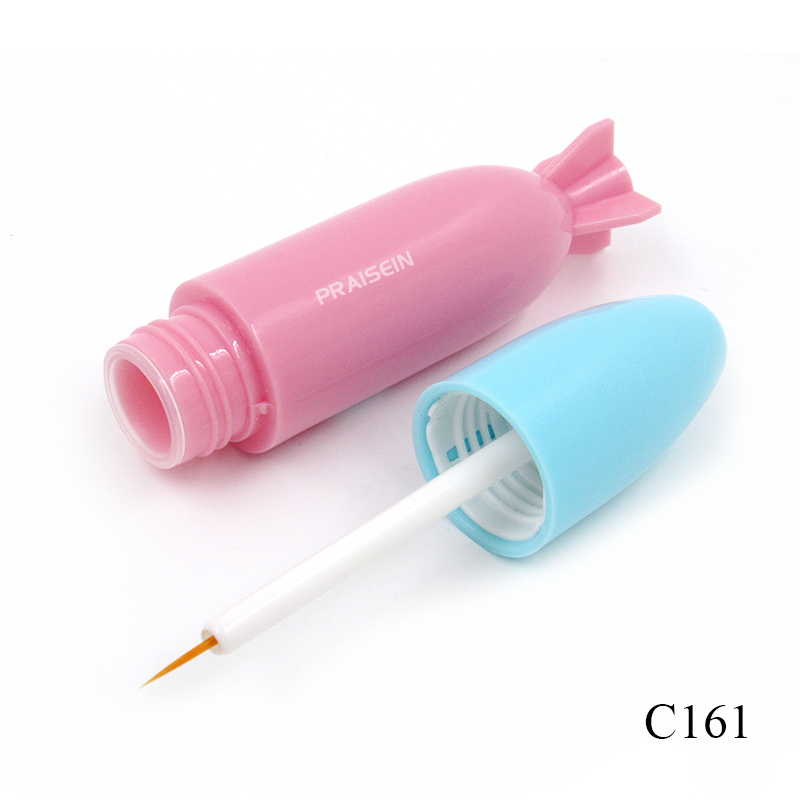 Manufacturer manufactures plastic false eyelash glue bottle 5ml Rocket shape cosmetics eyelash serum oil container tube