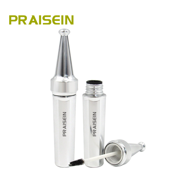 Empty mascara container bottle OEM/ODM custom 11ml elegant silver mascara tube with mascara brush