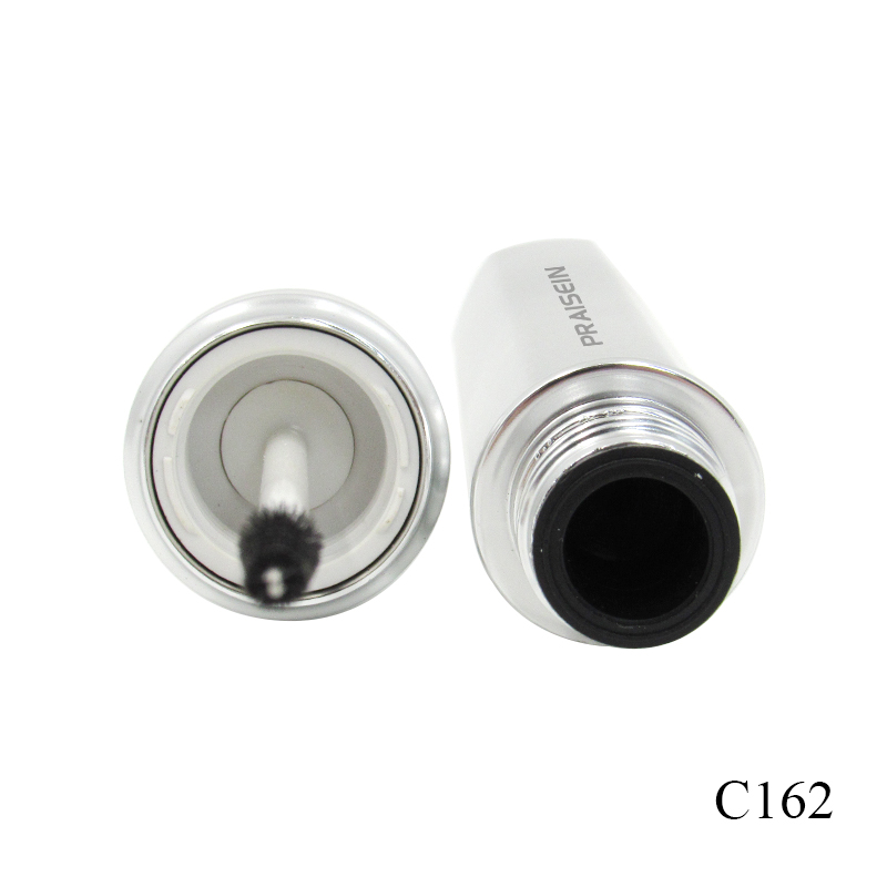 Empty mascara container bottle OEM/ODM custom 11ml elegant silver mascara tube with mascara brush