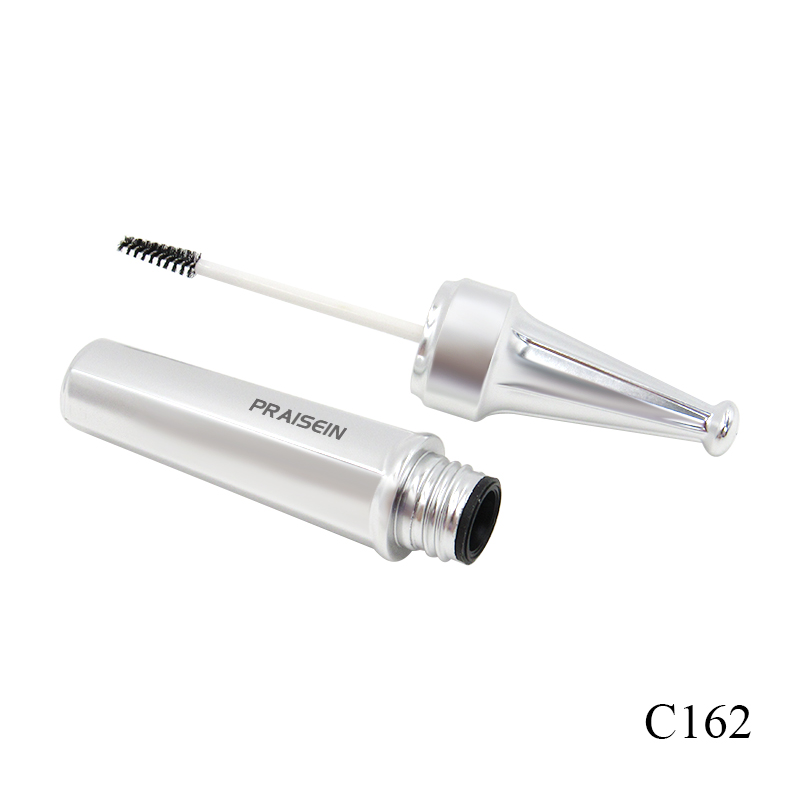 Empty mascara container bottle OEM/ODM custom 11ml elegant silver mascara tube with mascara brush