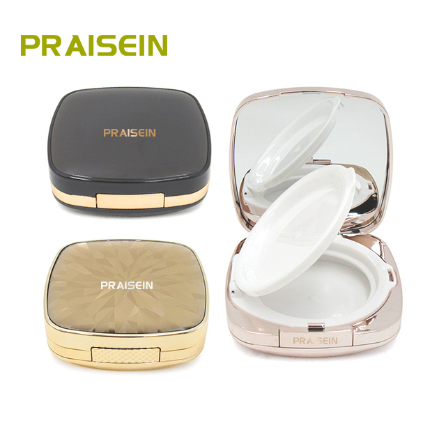 Customized new air cushion case square CC foundation box with mirror plastic packaging container