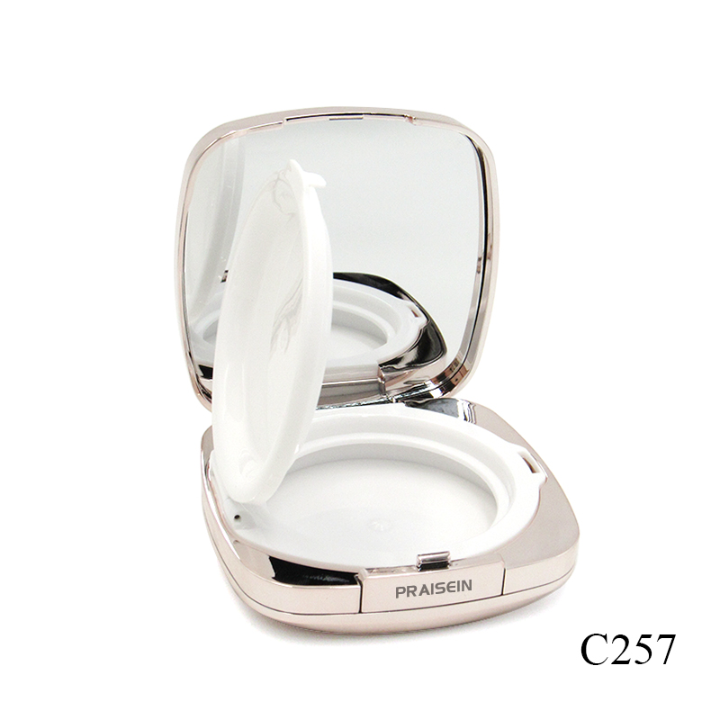 Customized new air cushion case square CC foundation box with mirror plastic packaging container