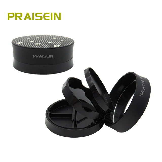 3D printed plastic eyeshadow blush container three layers stackable cosmetic powder compact case packaging