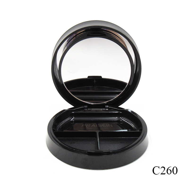 3D printed plastic eyeshadow blush container three layers stackable cosmetic powder compact case packaging