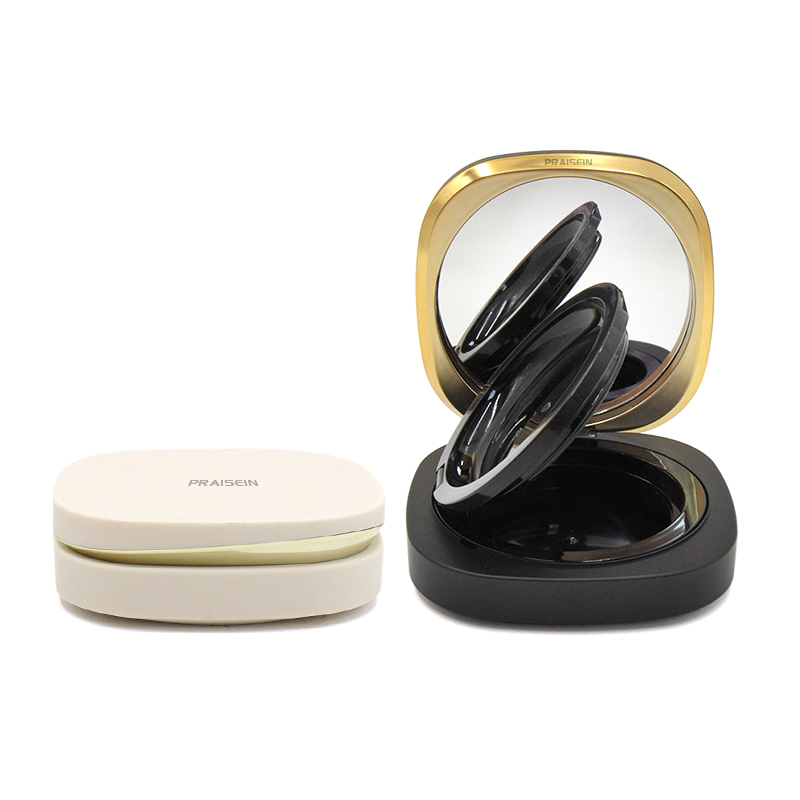 Wholesale unique magnet air cushion case packaging square cosmetic liquid foundation case with mirror