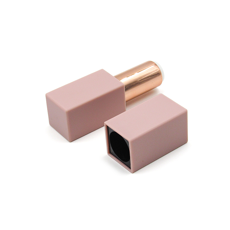 High quality rubber paint cover lipstick tube square magnetic buckle lipstick container custom makeup packaging