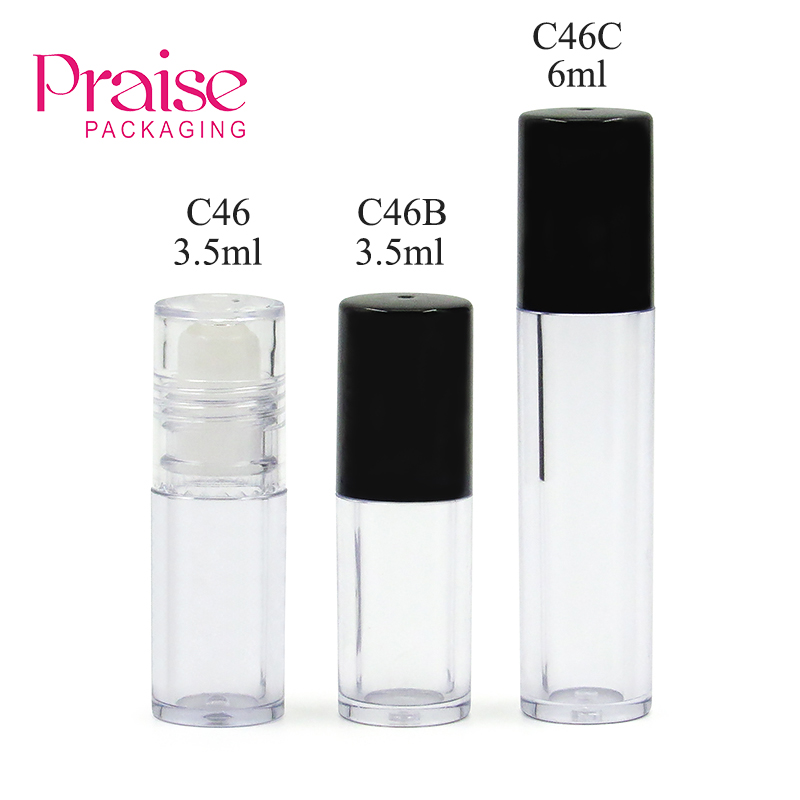 Cosmetic empty lipbalm tube container, 3.5ml/6ml plastic roller bottle for Essential Oils, China factory cheap price packaging