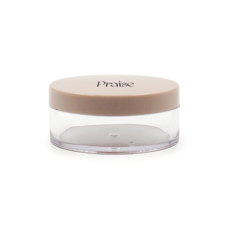 20ml Injection molding clear makeup round filling loose powder empty case, plastic cosmetics loose powder container packaging