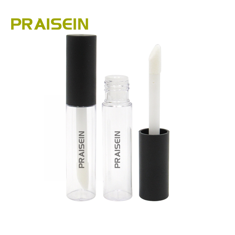 Cosmetic packaging empty clear concealer tube 13ml round plastic concealer container with large applicator