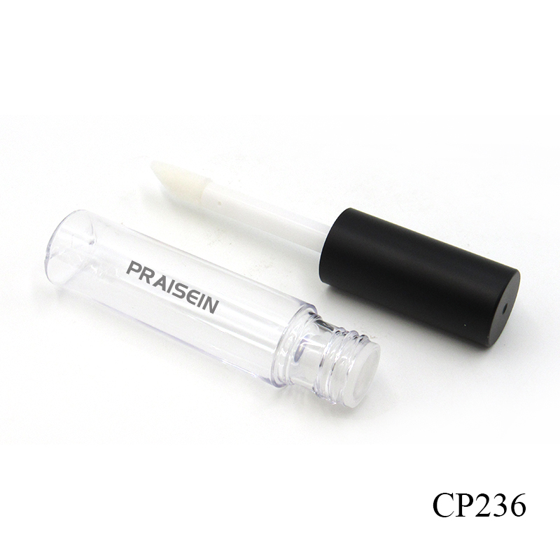 Cosmetic packaging empty clear concealer tube 13ml round plastic concealer container with large applicator