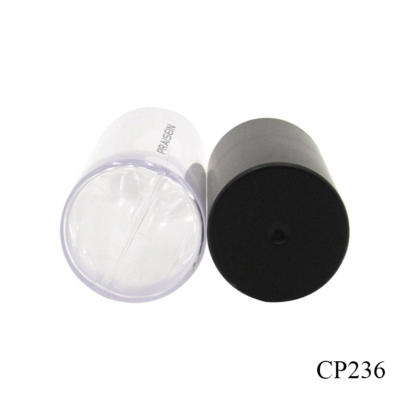 Cosmetic packaging empty clear concealer tube 13ml round plastic concealer container with large applicator