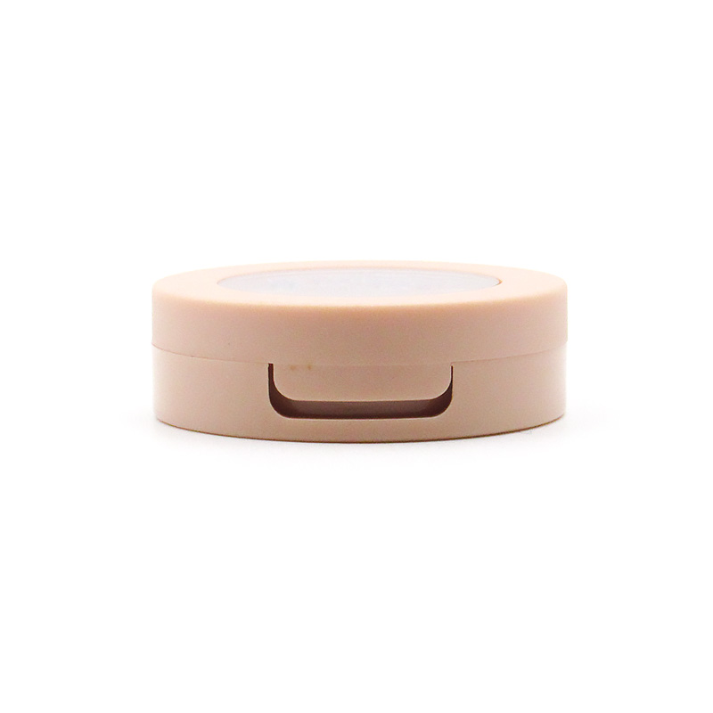 Round plastic monochrome eye shadow case portable cosmetic eye shadow container