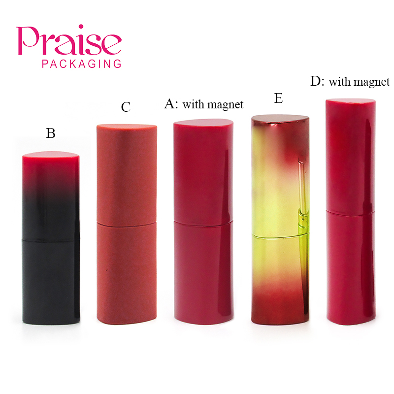 Factory Custom logo pattern plastic lipstick tube makeup packaging empty lipstick container with Magnetic