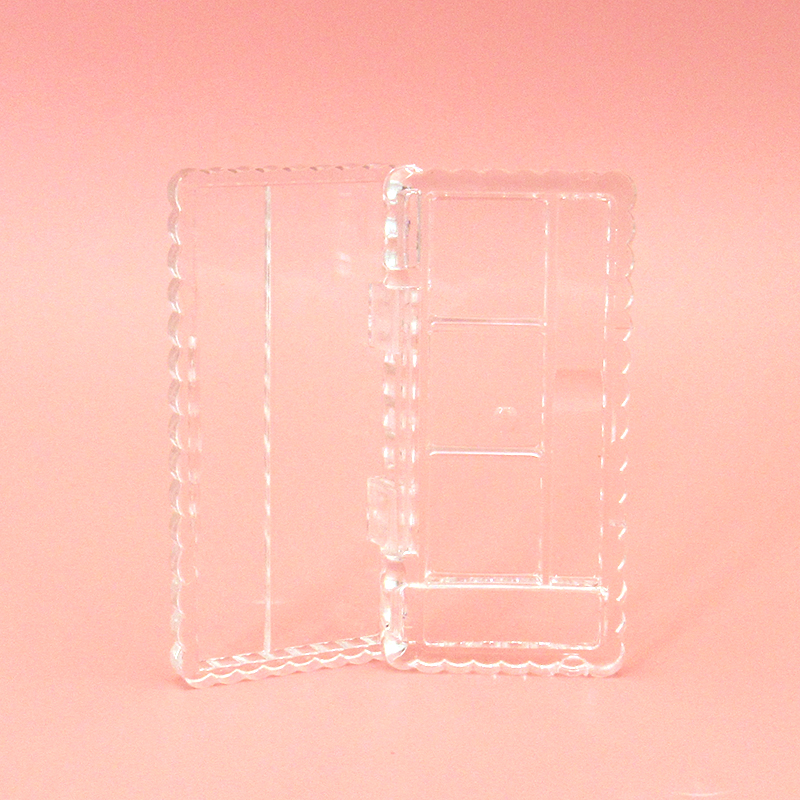 High quality cosmetics packaging case supply 4-color square eye shadow case, empty clear plastic eye shadow palette wholesale