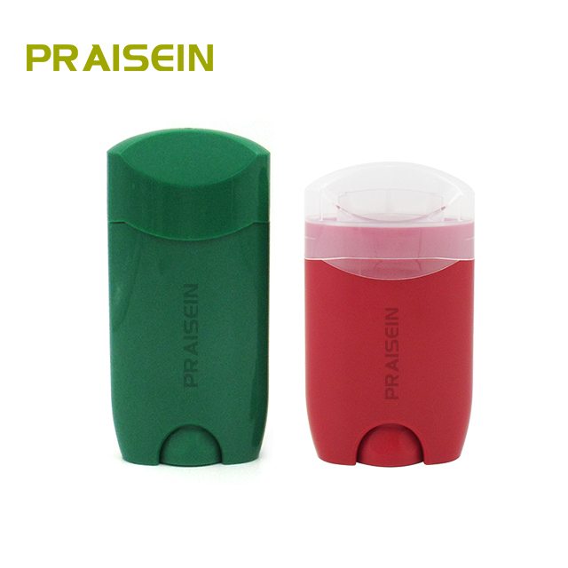 Cosmetic container packaging professional manufacturing green flat solid deodorant tube, empty sunscreen stick custom logo