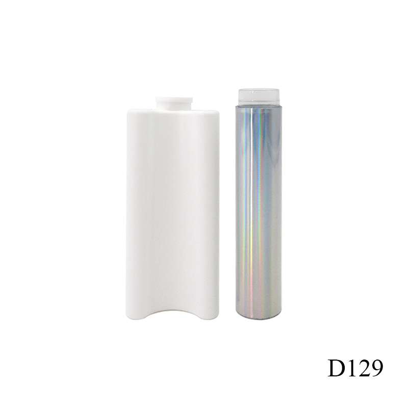 30ml+7.6ml spraying silver plastic bottle, double tube designed lotion essence container with pump wholesale skin care packaging