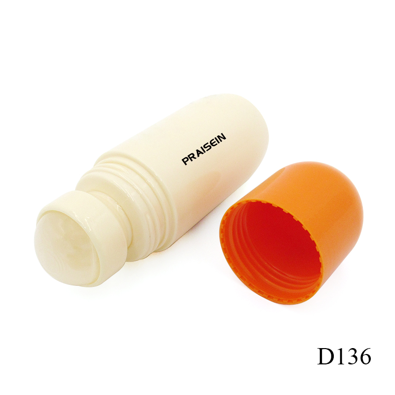 60ml round deodorant ball bottle manufacturers provide cosmetics perfume roll on plastic containers