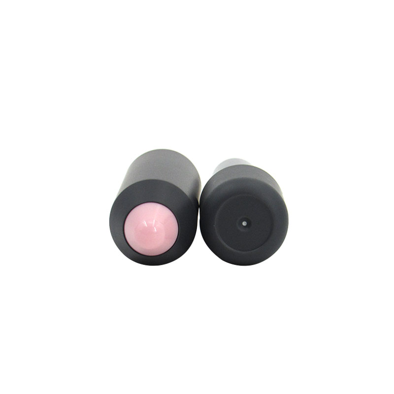 Plastic packaging custom black empty lipstick tube, pencil-shaped round lip balm container with swivel lid for ladies and girls