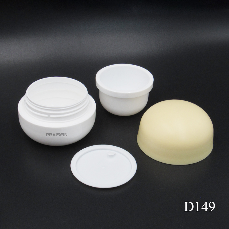 Factory custom plastic empty cream jar container jars can be replaceable inner bottle with 50g face cream jar