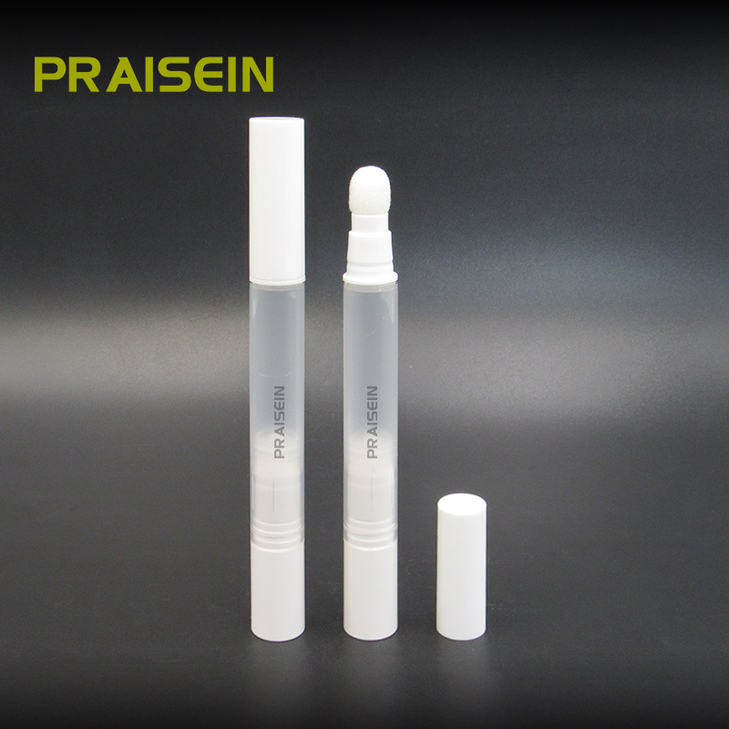 Wholesale custom airless lip gloss tube container sponge brush plastic cosmetic concealer pen packaging own brand