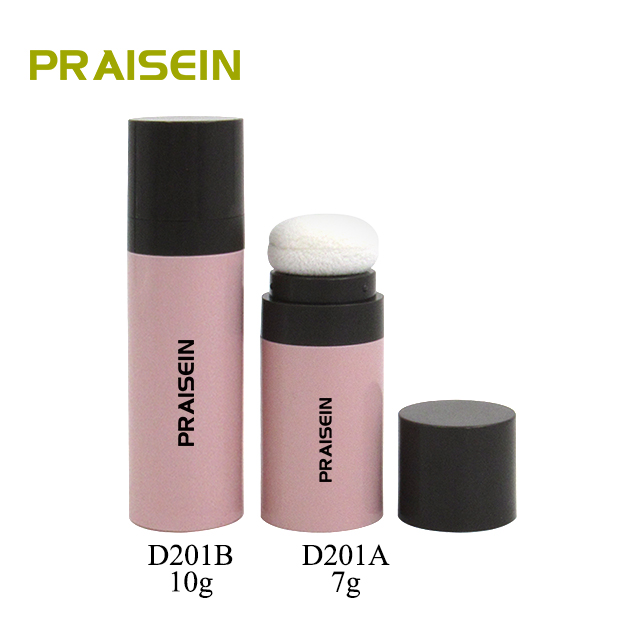 7g 10g plastic hair fluffy powder bottle with puff round empty cosmetic loose powder case