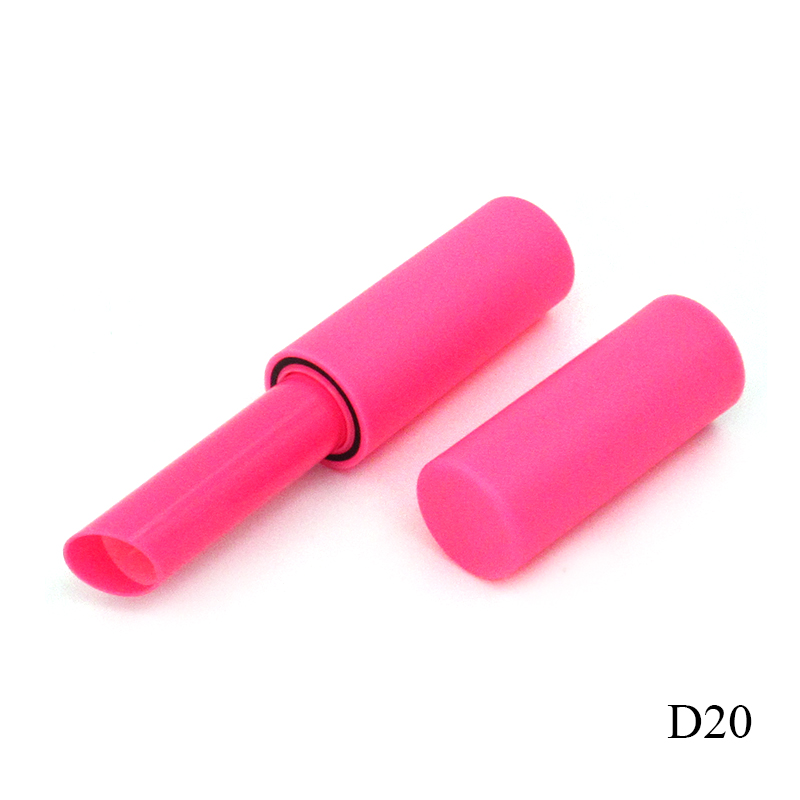 Lipstick tube empty round plastic magnetic adsorption lipstick tube, refillable cosmetic lipstick container