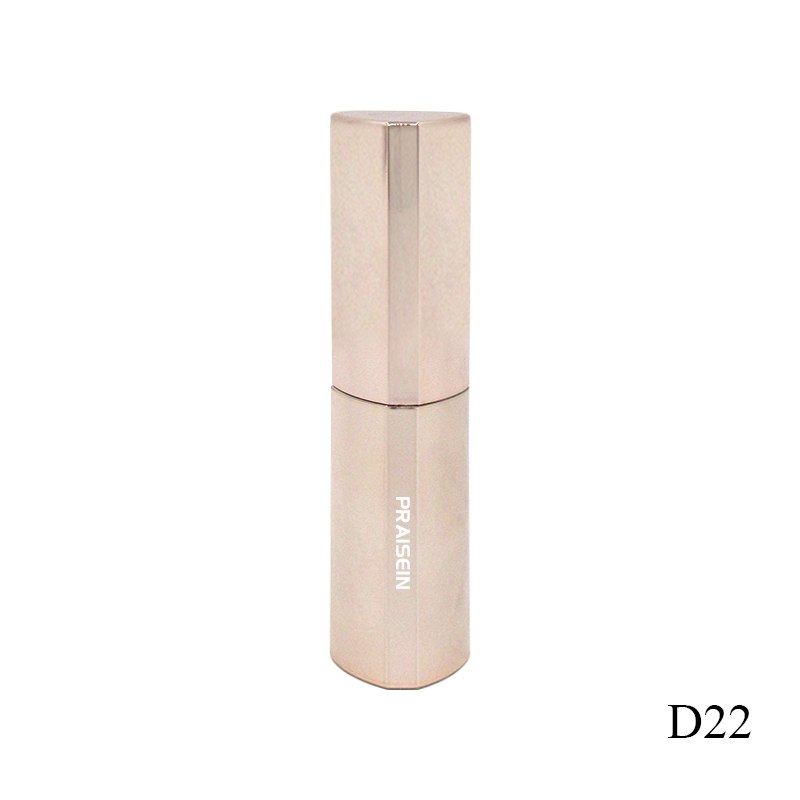 Light luxury rose gold lipstick tube with magnetic triangle plastic tube custom lipstick containers