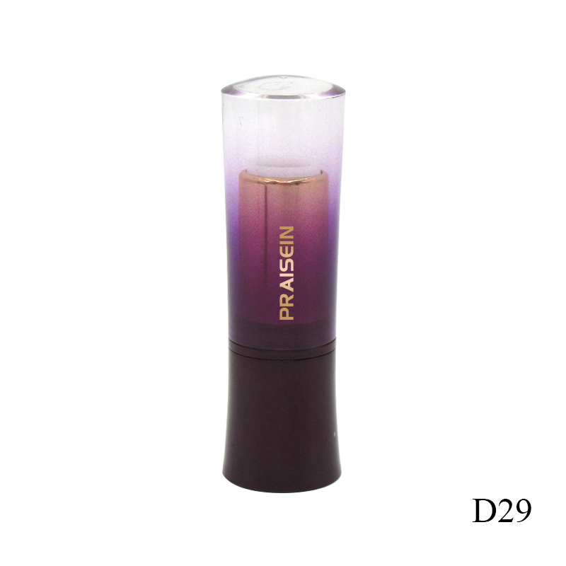 Wholesale purple plastic lipstick tubes cosmetic container plastic material empty lipstick packaging tube