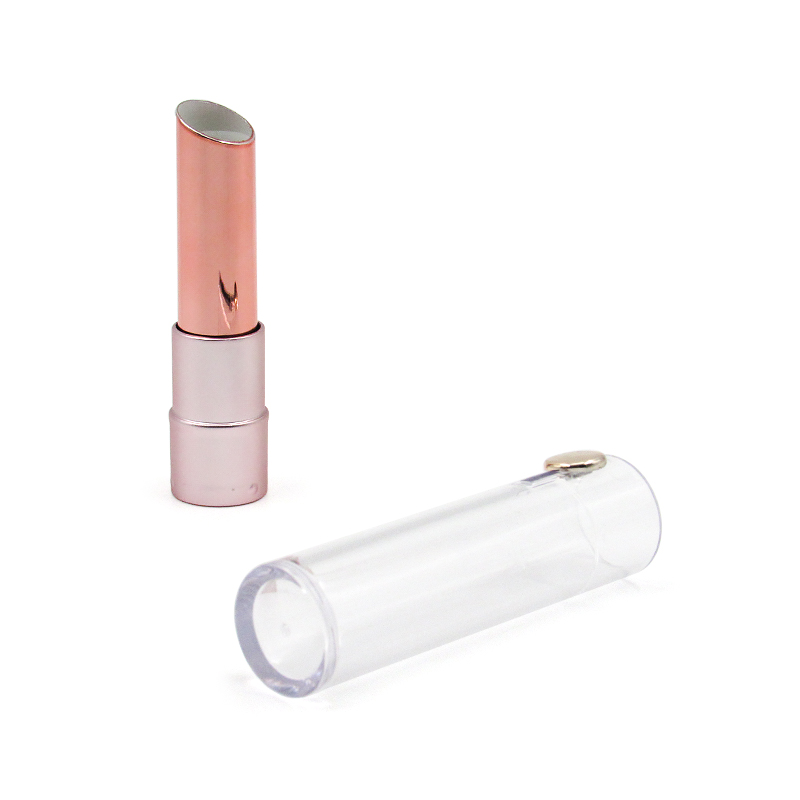 New item cosmetic packaging empty round lipstick tubes plastic container, Slide button open, Support custom processing