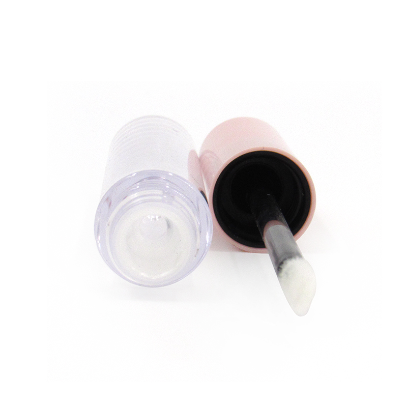 Simple transparent lip gloss tube manufacturers direct 3g round cosmetics lip gloss container tube quality plastic packaging