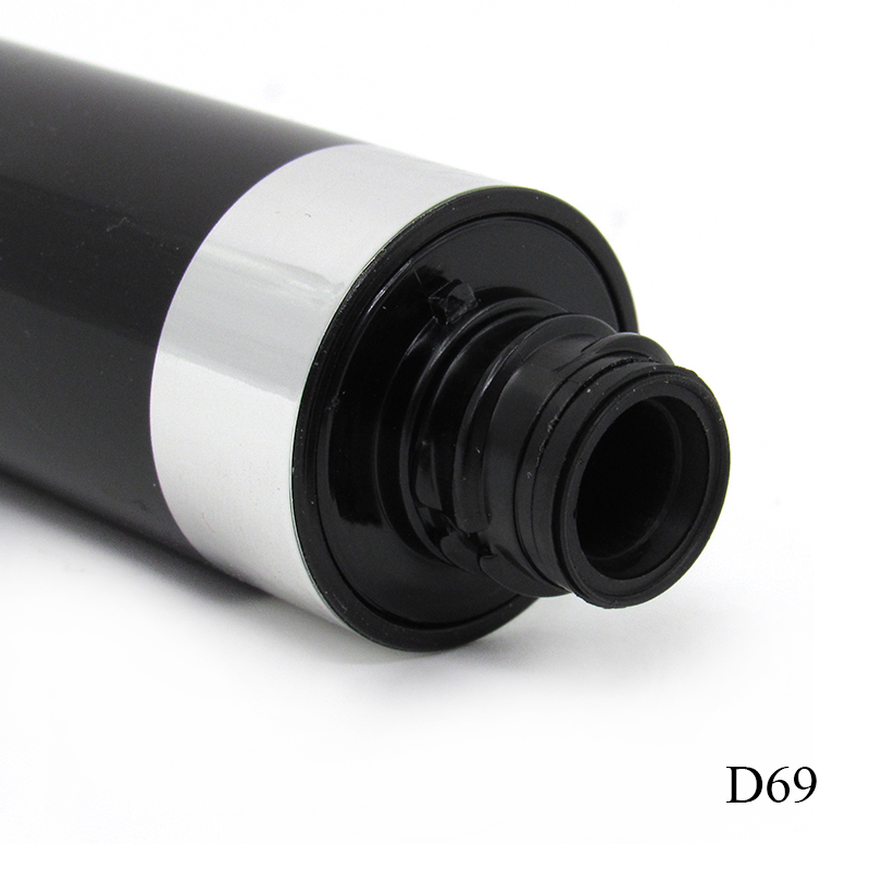 New product plastic mascara container with brush custom logo 5ml 0.17oz black round empty mascara tube packaging