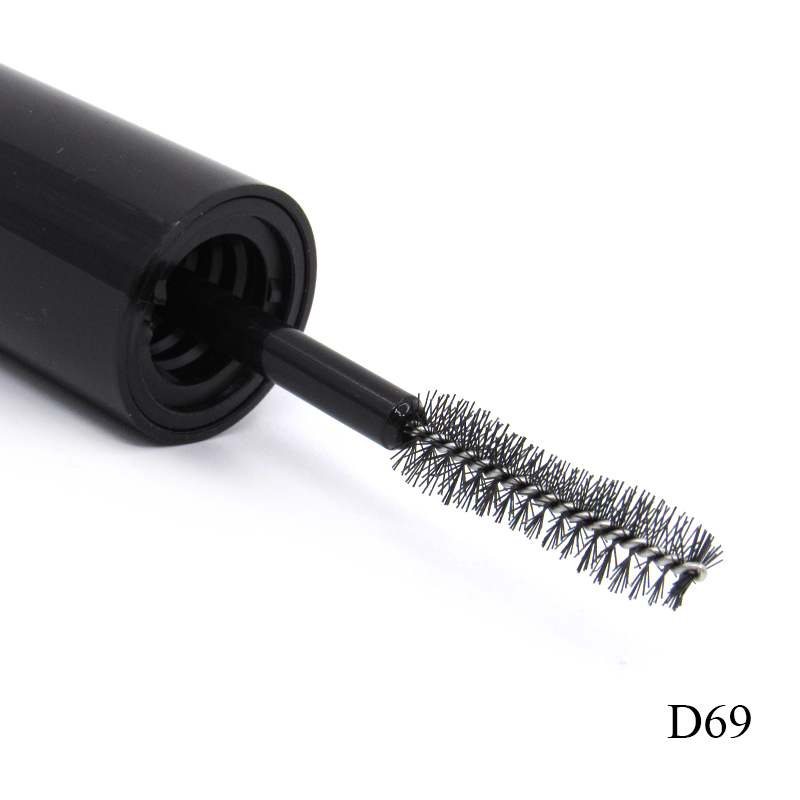 New product plastic mascara container with brush custom logo 5ml 0.17oz black round empty mascara tube packaging