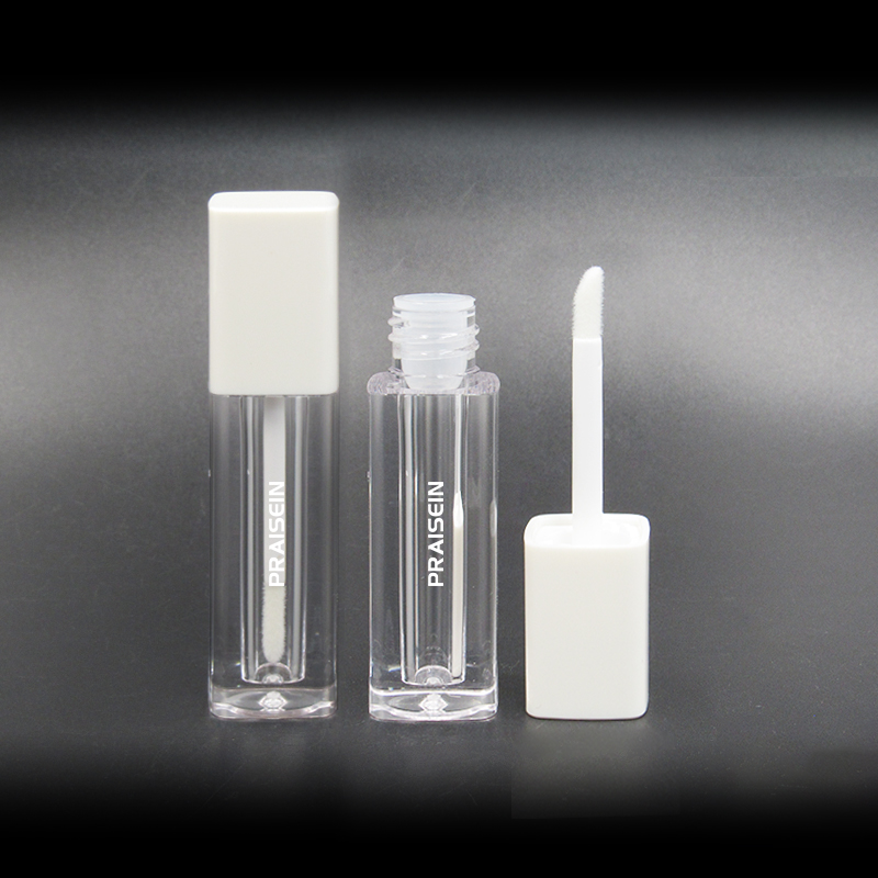 China factory direct wholesale 3ml square makeup plastic clear lip gloss empty tube container, customizable packaging design