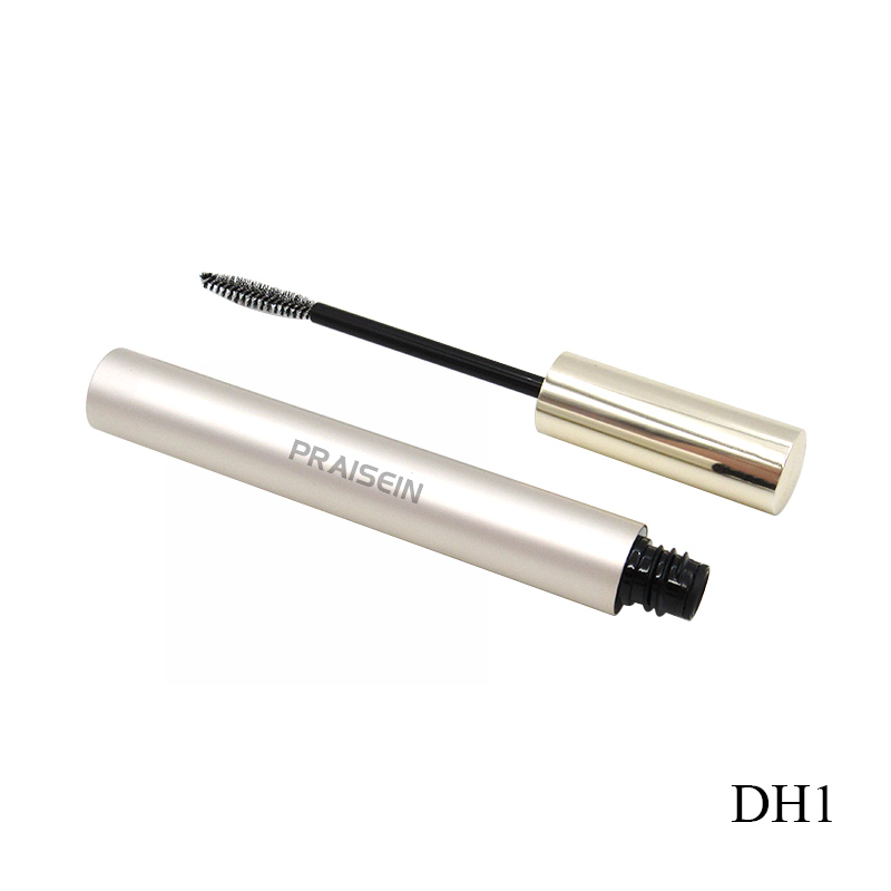 Wholesale gold aluminum mascara empty container 5ml round metal mascara tube with wand