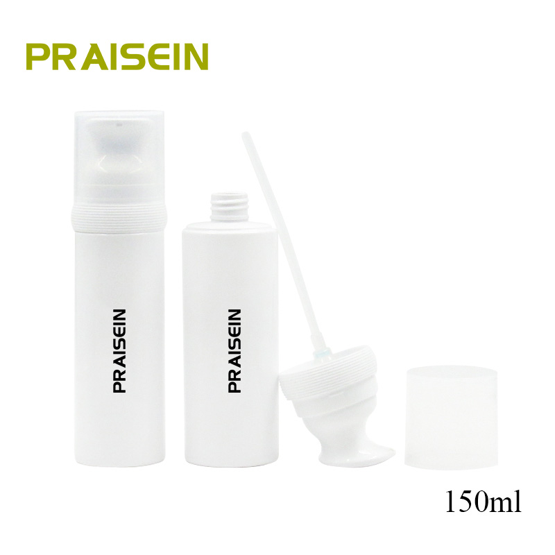 Cosmetics packaging 150ml empty skin care lotion container pressure type facial cleanser vacuum bottle