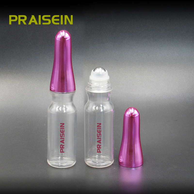 Wholesale 15ml plastic perfume roller bottle with stainless steel metal ball cosmetic bottle