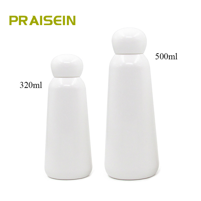 Mushroom shape Custom processing PET plastic 320ml 500ml empty hair Shampoo Conditioner lotion bottle body wash bottle packaging