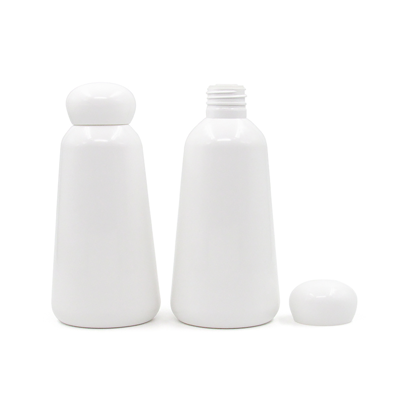 Mushroom shape Custom processing PET plastic 320ml 500ml empty hair Shampoo Conditioner lotion bottle body wash bottle packaging