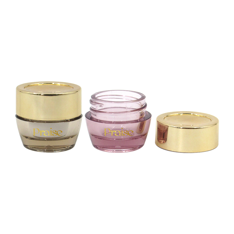 5g/8g-10g mini portable cream jar, high quality gold plastic eye cream sample container custom add inner bottle