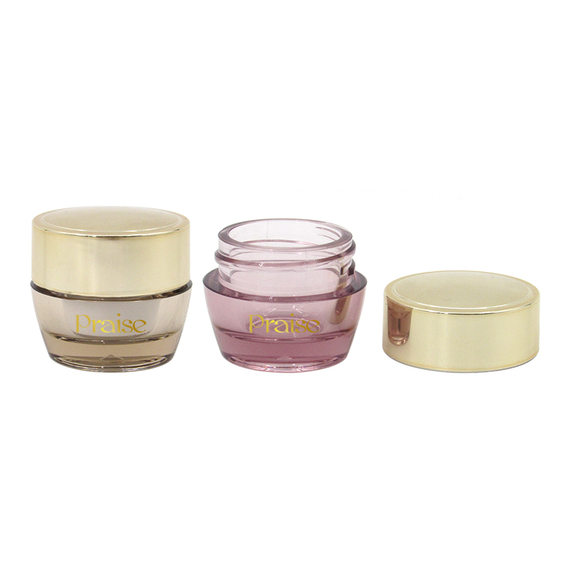 5g/8g-10g mini portable cream jar, high quality gold plastic eye cream sample container custom add inner bottle